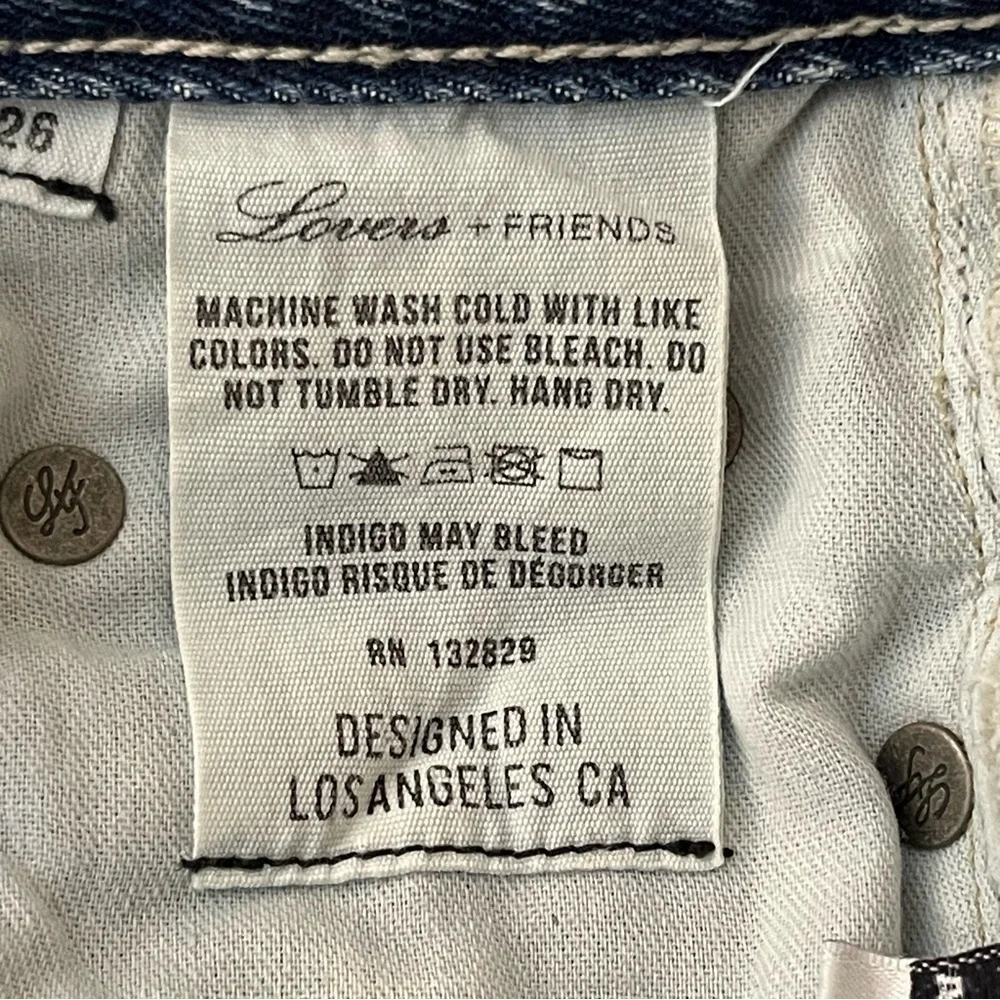 Lovers and Friends Logan Distressed Cropped Raw Edge Denim in Lost Hills preppy